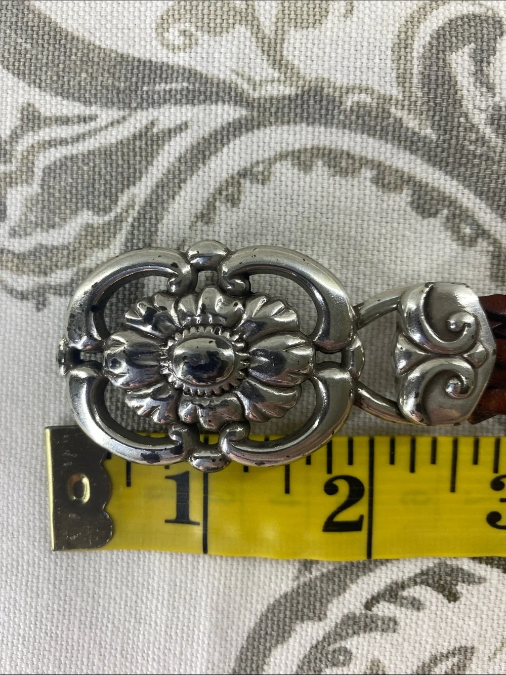 vintage Brighton leather belt  concho accents